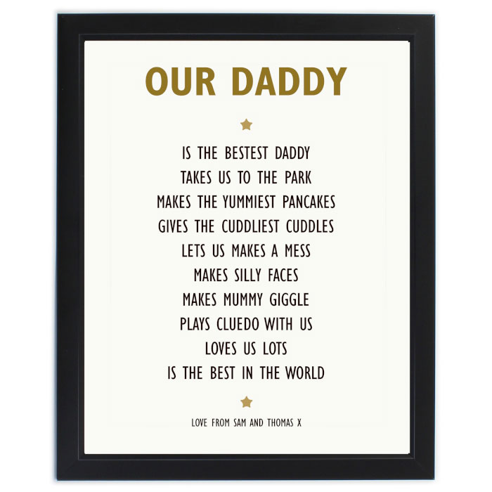 Daddy Mummy Granny Loves Personalised Poster Frame