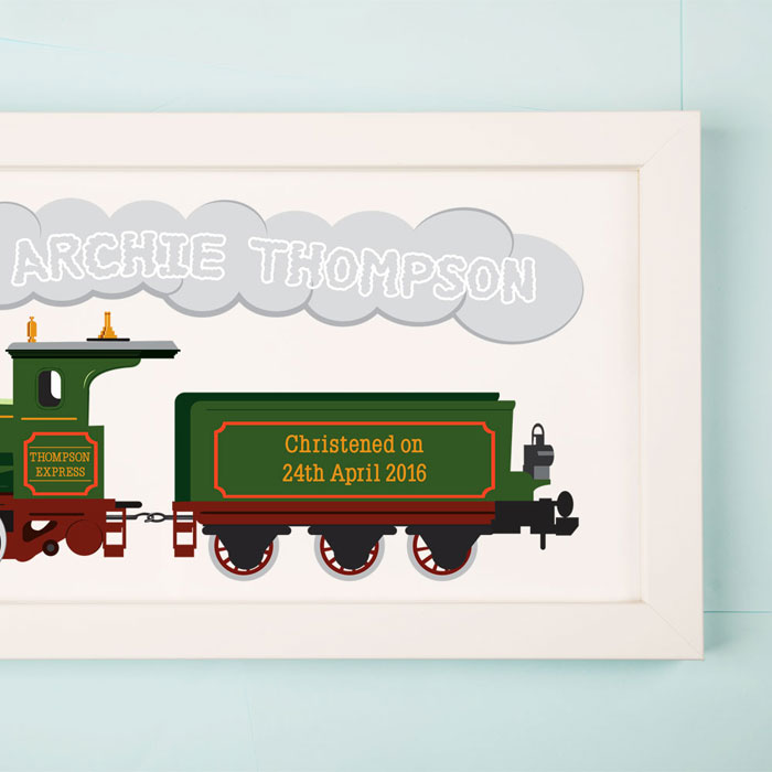 Large Tractor Personalised Framed Print