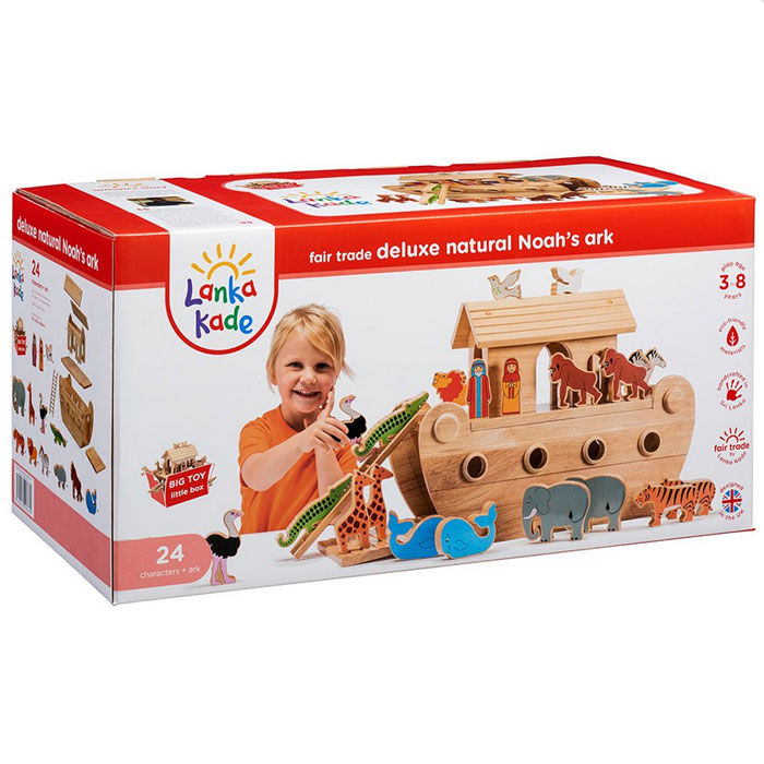 Lanka Kade Giant Wooden Noahs Ark With Colourful Characters