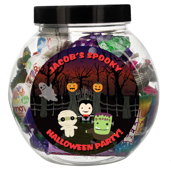 Personalised Halloween Sweet Jar and Sweets