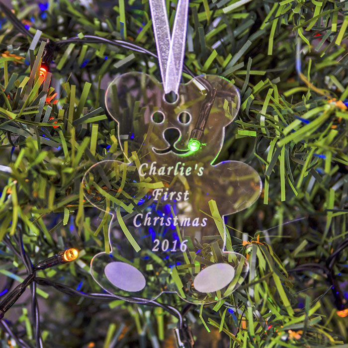 Christmas Card With Personalised Teddy Decoration