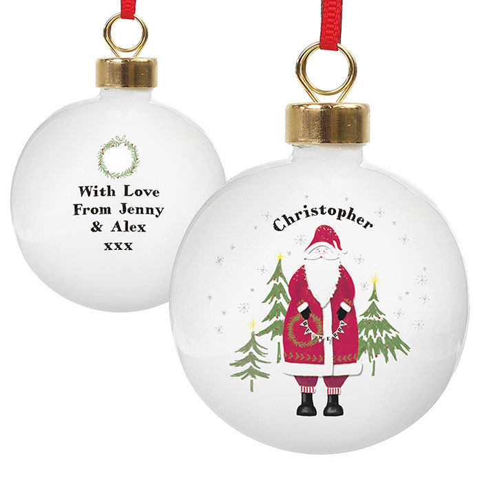 Personalised Traditional Father Christmas Bauble