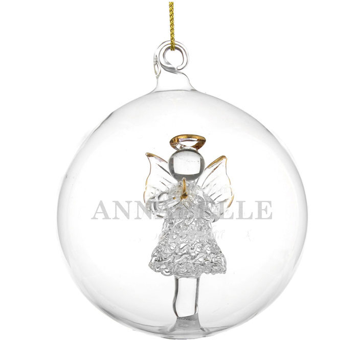 Personalised Glass Angel Bauble Name Only