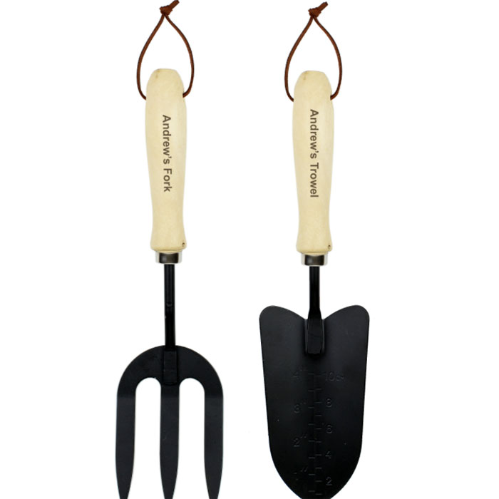 Personalised Garden Fork and Trowel Set