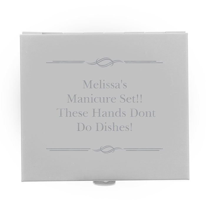 Personalised Any Message Manicure Set