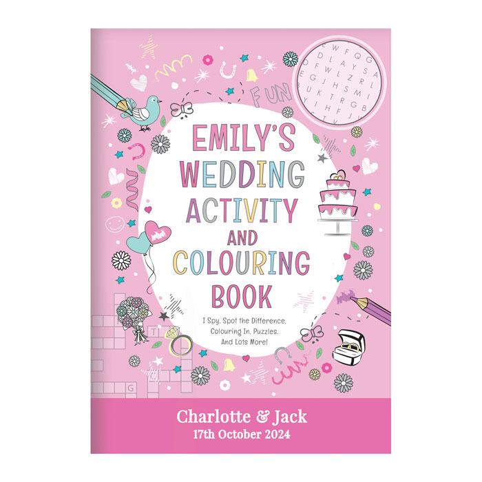 Personalised Wedding Activity Book for Girls 
