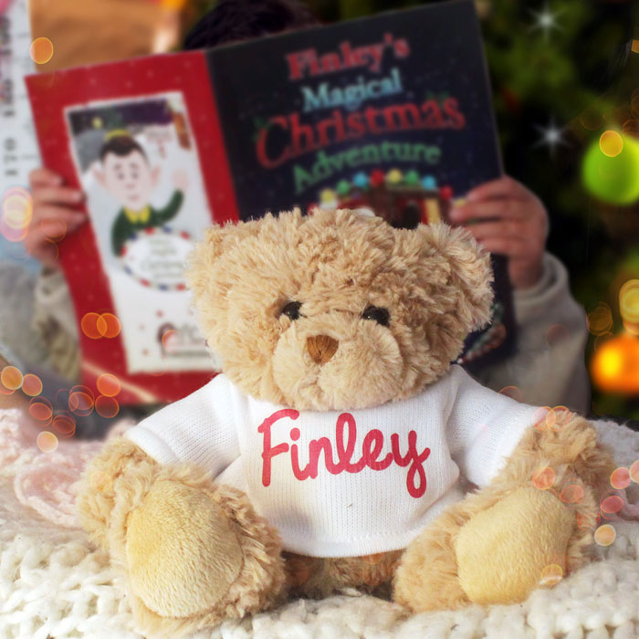 Personalised Magical Christmas Book and Personalised Bear