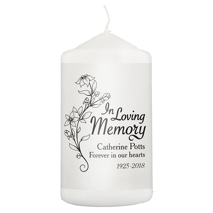 Personalised In Loving Memory Remembrance Candle