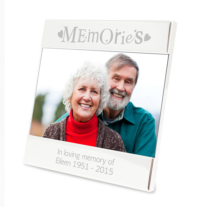 Personalised Silver Memories Square 6 x 4 Inch Photo Frame