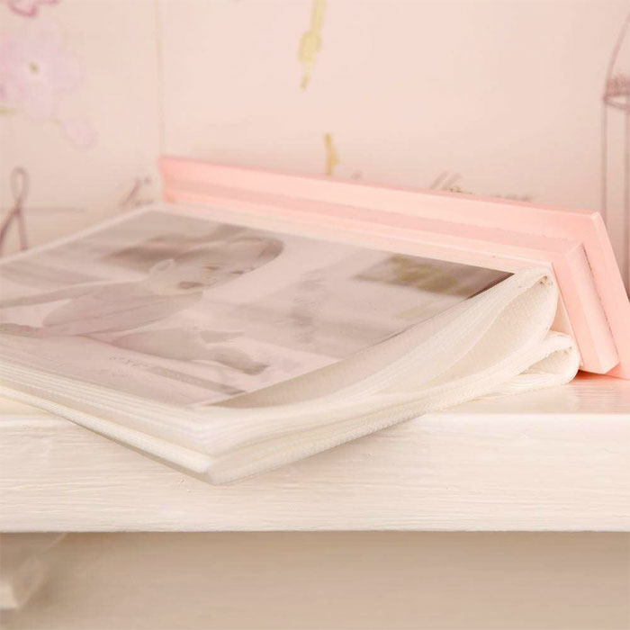 Personalised Girls Naming Day Pink Photo Album and Frame