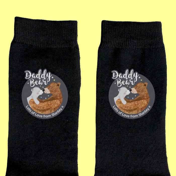 Personalised Daddy Bear Mens Socks