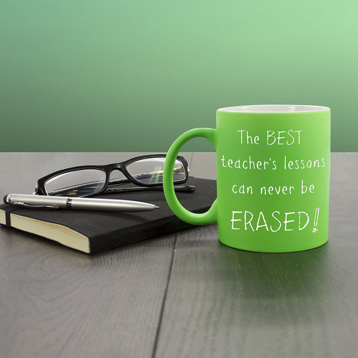 Teachers Lessons Can Never Be Erased Personalised Matte Mug