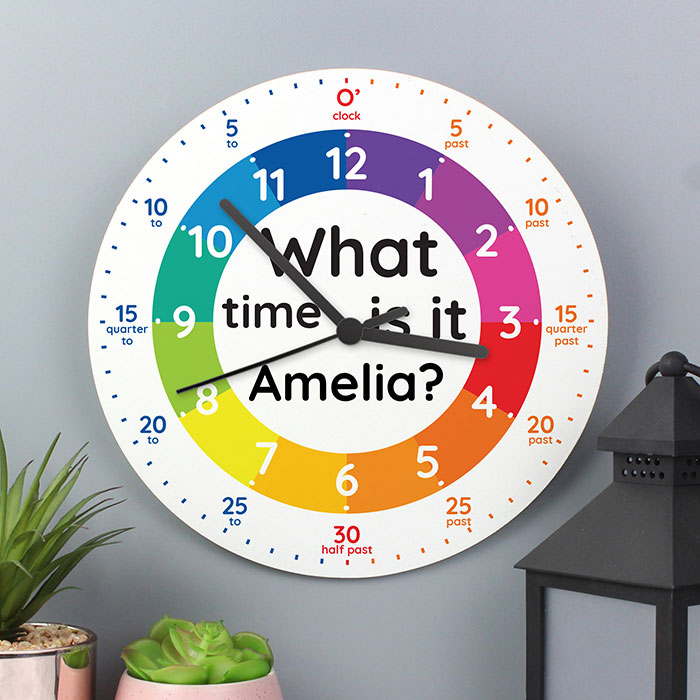 Personalised What Time Is It Wooden Clock