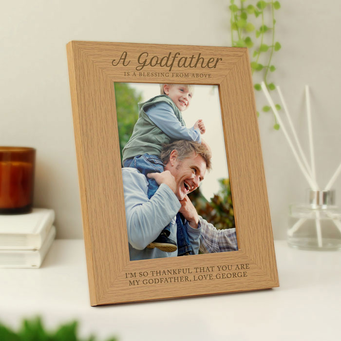 Personalised Godfather Wooden 5x7 Inch Photo Frame