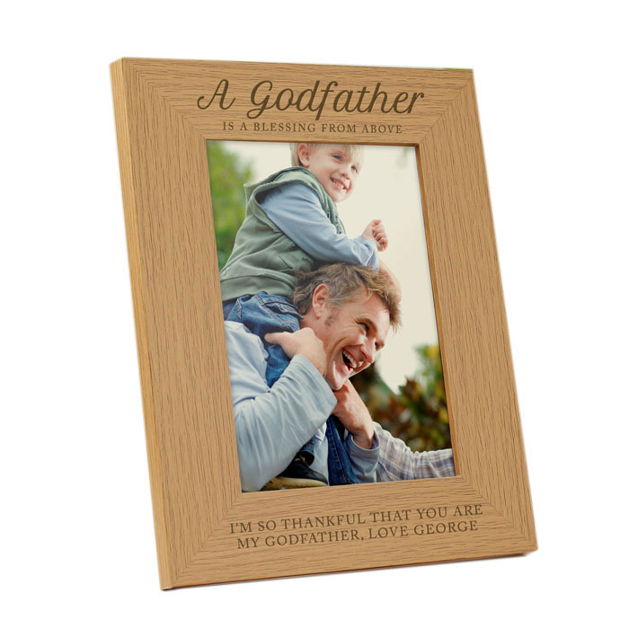 Personalised Godfather Wooden 5x7 Inch Photo Frame