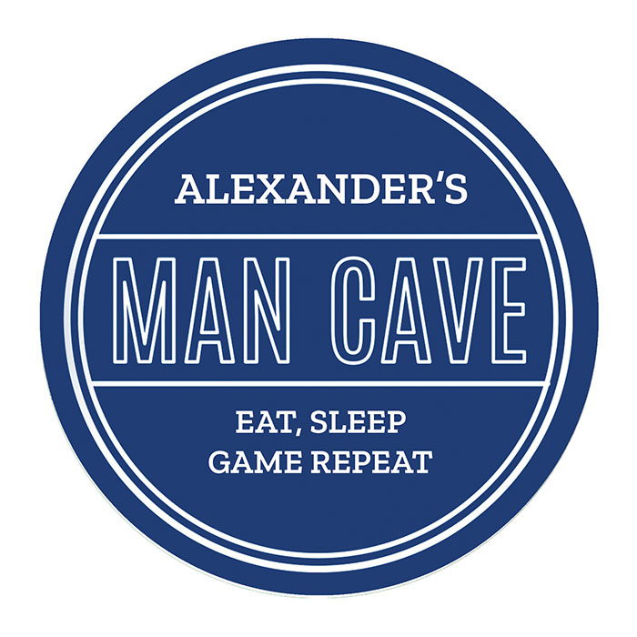 Personalised Man Cave Heritage Blue Plaque