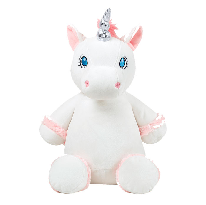 Personalised Cubbies White Unicorn Soft Baby Toy