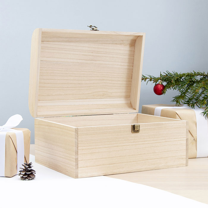 Personalised Christmas Eve Box With Holly Wreath