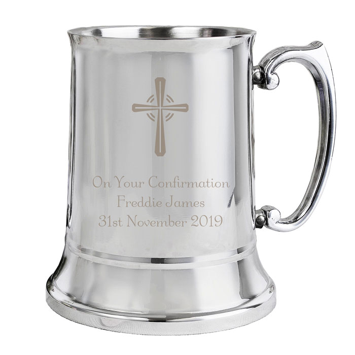 Engraved Stainless Steel Confirmation Tankard