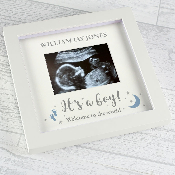Personalised Its A Boy 4x3 Inch Baby Scan Photo Frame