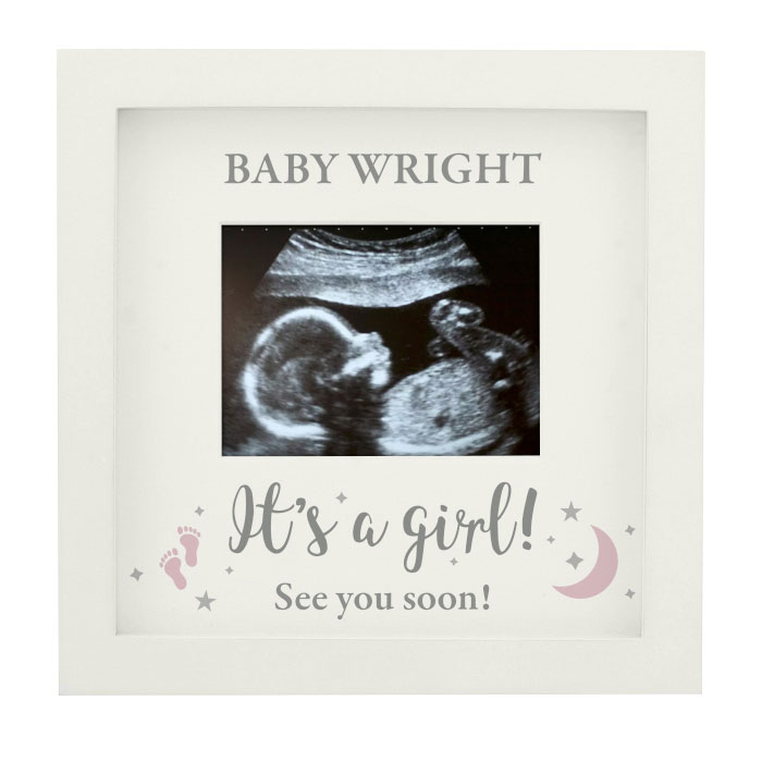 Personalised Its A Girl 4x3 Inch Baby Scan Photo Frame