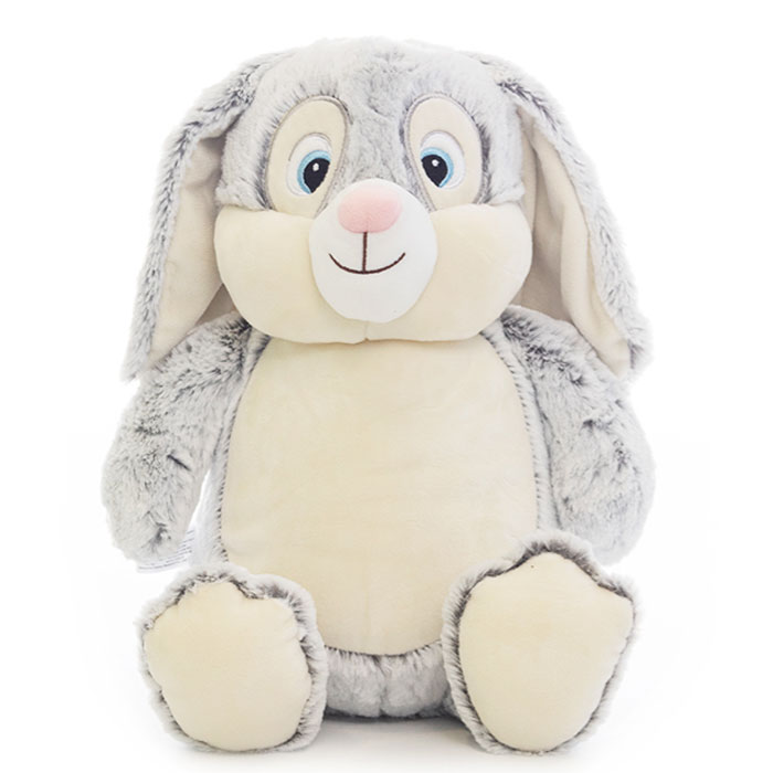 Personalised Grey Cubbies Easter Bunny Soft Toy
