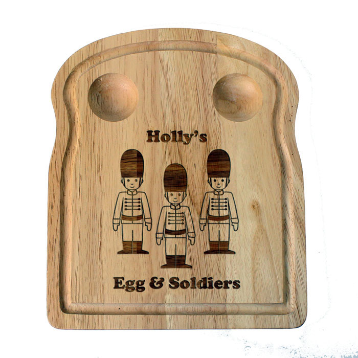Personalised Wooden Soldiers Egg and Toast Board