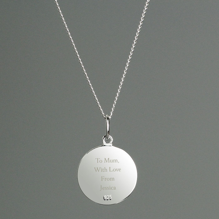 Personalised Silver & 9ct Gold St Christopher Necklace
