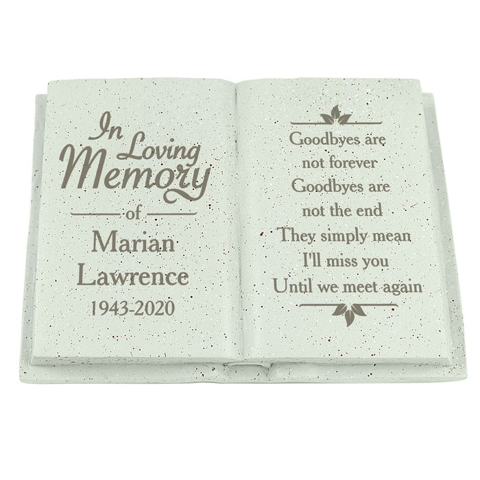 Personalised In Loving Memory Memorial Book Ornament