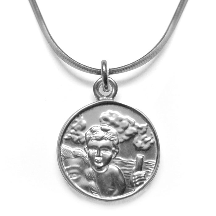 Personalised Sterling Silver St Christopher Necklace