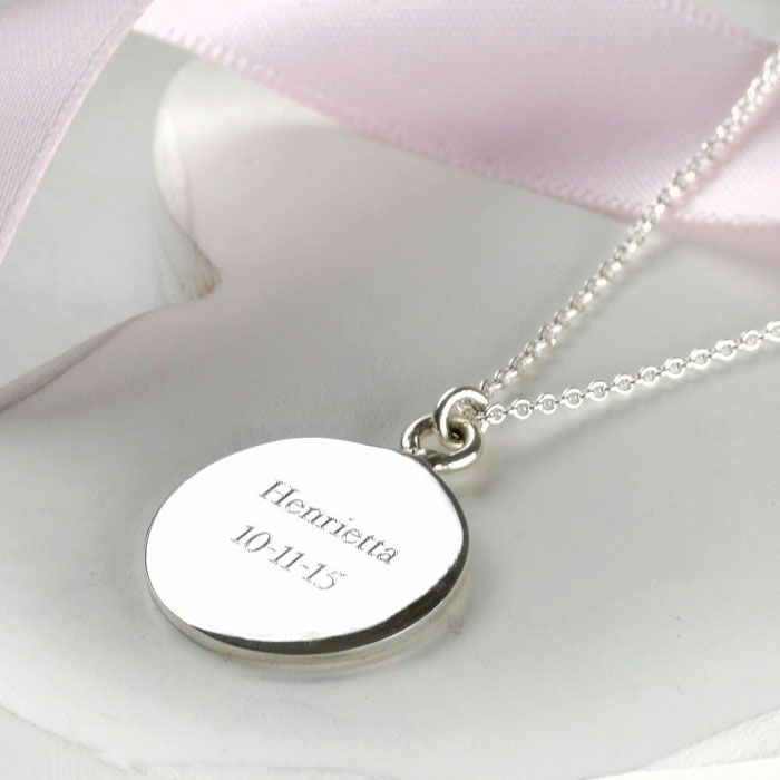 Sterling Silver Personalised Engraved Ladybird Luck Necklace