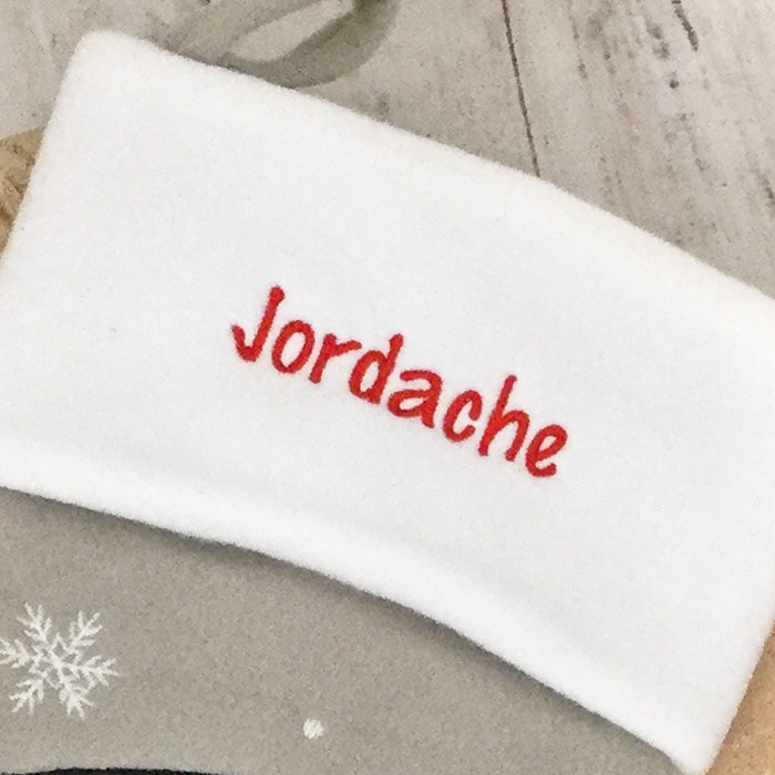 Personalised Deluxe Silver Snowman Christmas Stocking