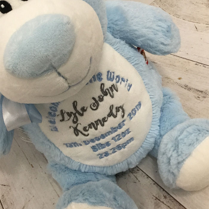 Personalised Blue Cubbies Teddy Bear