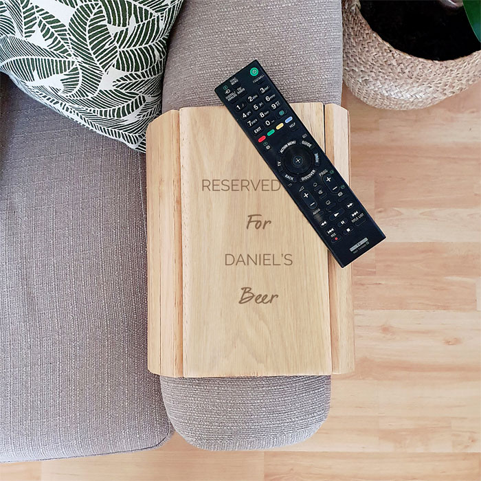 Personalised Wooden Sofa Tray Any Text