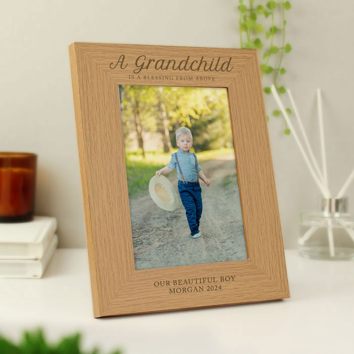 Personalised A Grandchild Is A Blessing 5x7 Frame