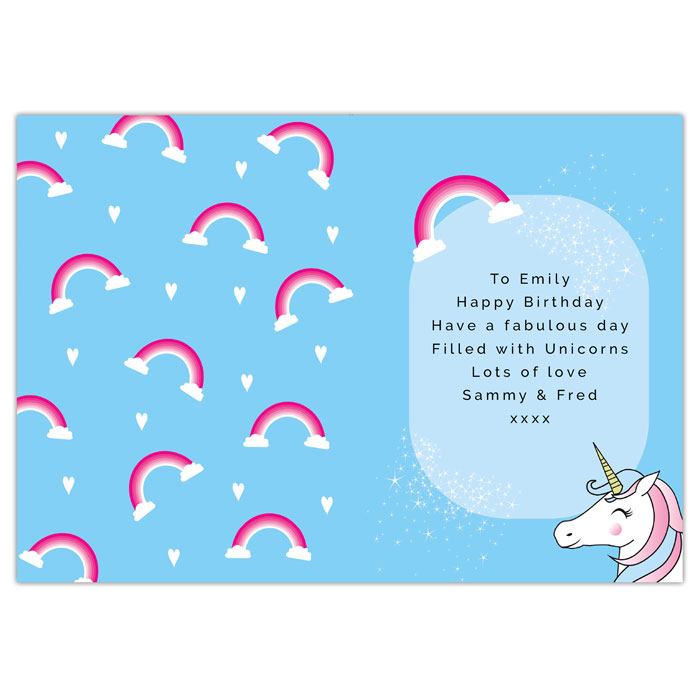 Personalised Unicorn Any Age Card