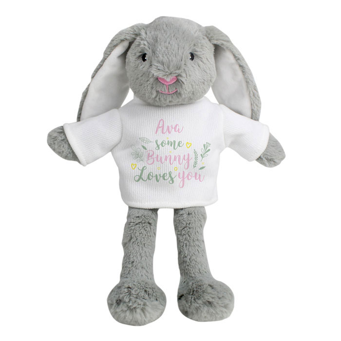 Personalised Some Bunny Loves You Bunny In T Shirt