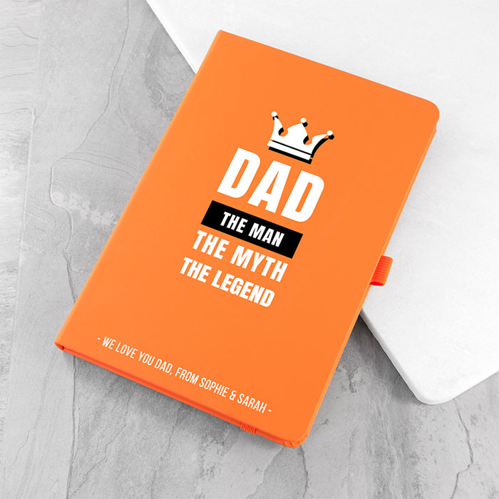 Personalised Dad The Legend A5 Notebook