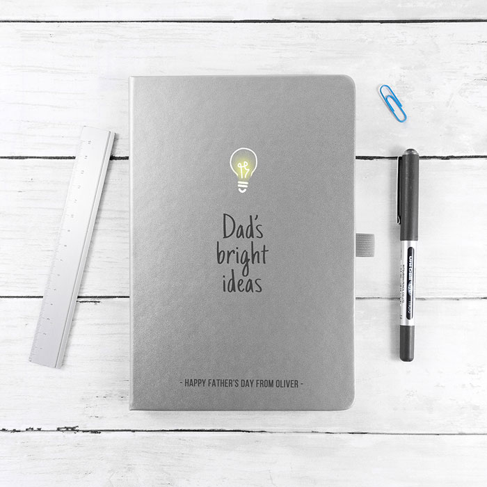 Personalised Dads Bright Ideas A5 Notebook