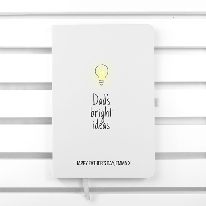 Personalised Dads Bright Ideas A5 Notebook