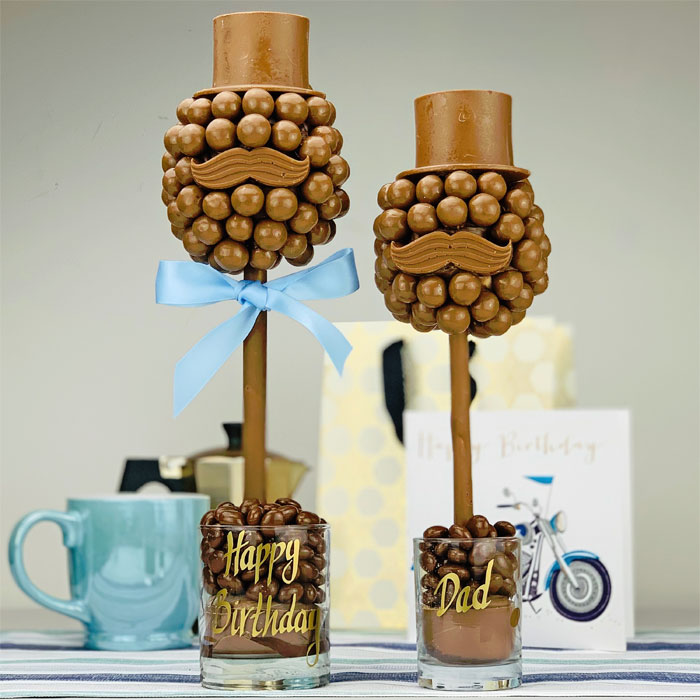 Personalised Malteser Hat and Moustache Sweet Tree