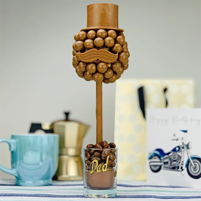 Personalised Malteser Hat and Moustache Sweet Tree