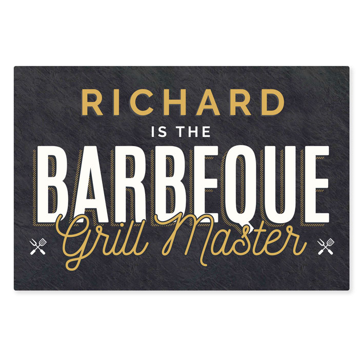 Personalised BBQ Grill Master Metal Sign