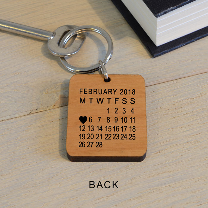 Personalised Wooden Photo Keyring When Baby Met Daddy