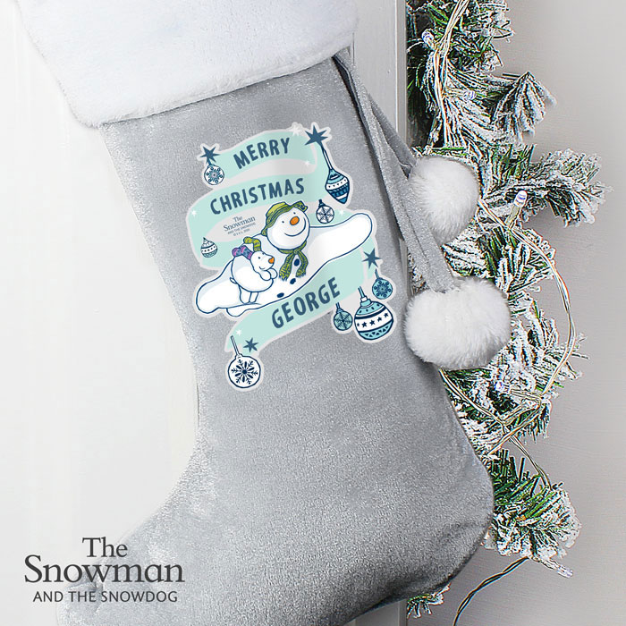 Personalised Snowman and the Snowdog Luxury Stocking