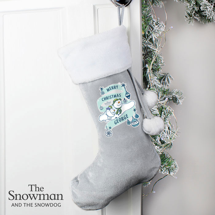 Personalised Snowman and the Snowdog Luxury Stocking