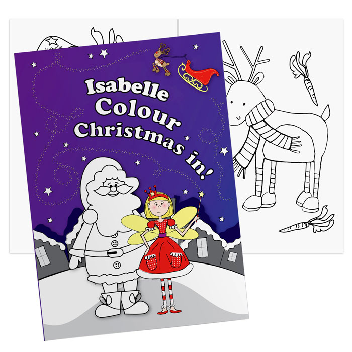 Personalised Christmas Fairy Colouring Book