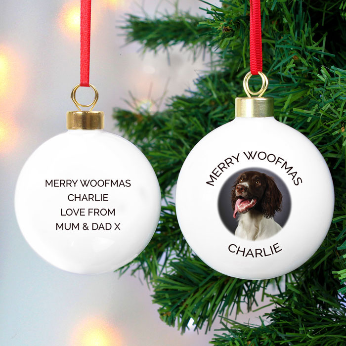 Personalised Photo Christmas Tree Bauble