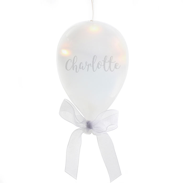 Personalised Message LED Hanging Glass Balloon