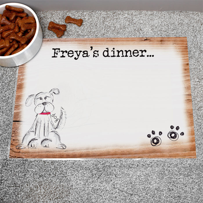 Personalised Scribble Dog Placemat